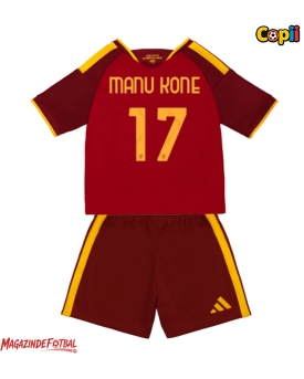AS Roma Manu Kone #17 Echipament de Fotbal Replică 2026-27 Copii Acasa (+ Șorturi)